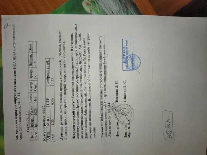 эпикриз (обратная сторона)