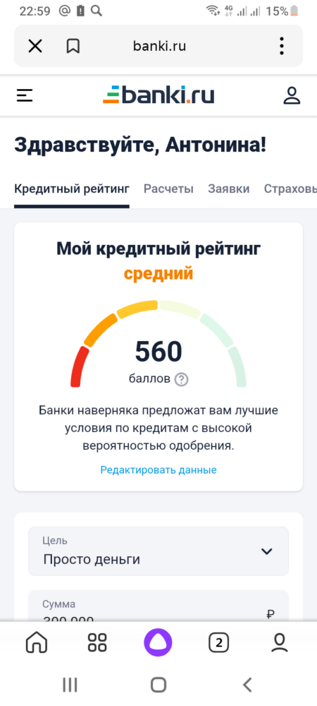 Кредитный рейтинг не дают кредит